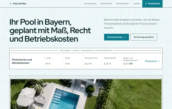 Startseite von poolplanung-bayern.de